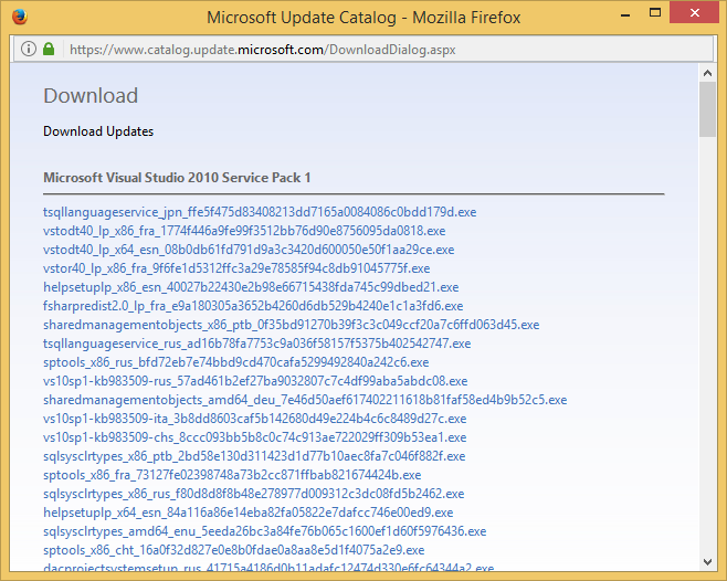 Visual Studio 2010 Downloads